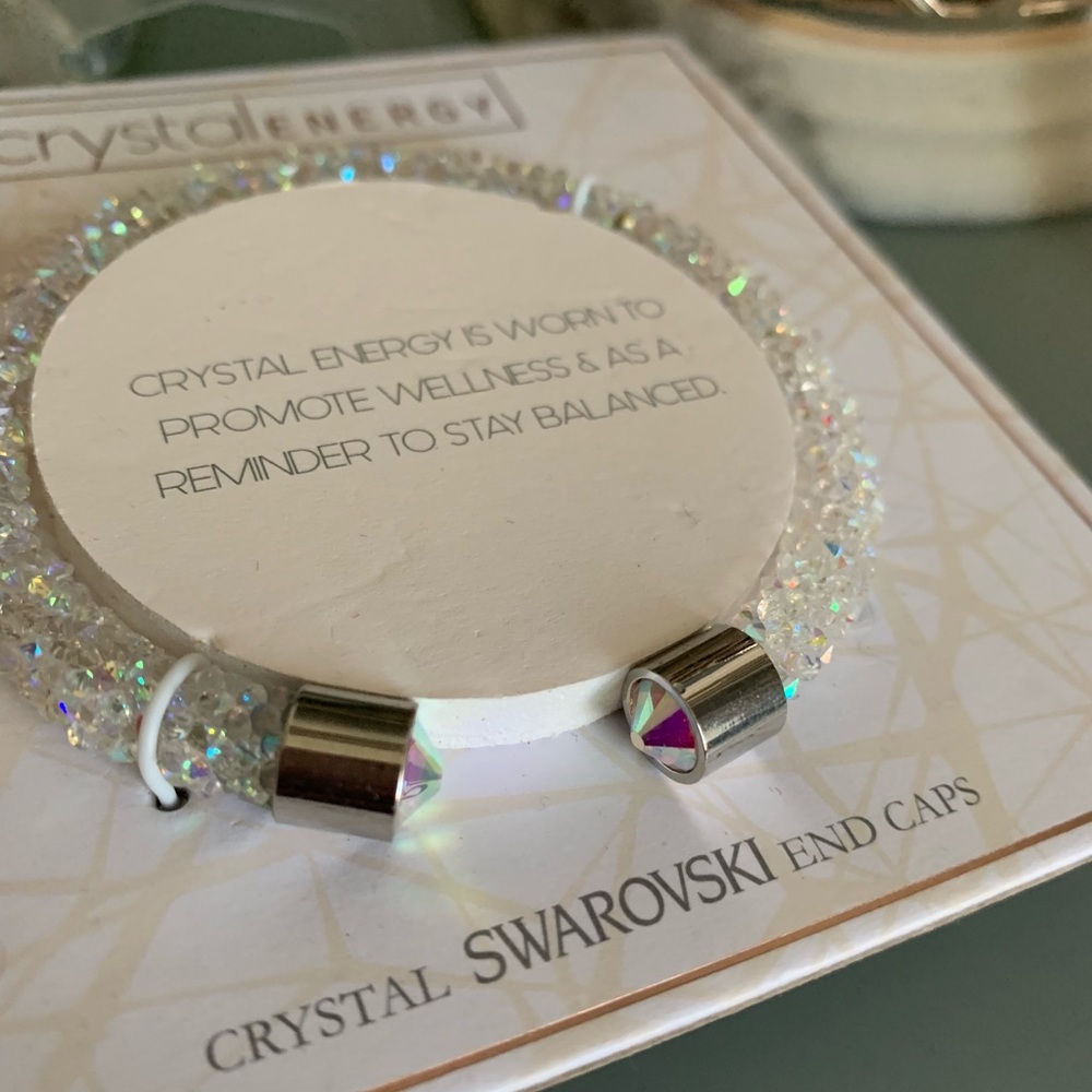 NWT! Crystal Energy Swaroski Bangle Single Cuff